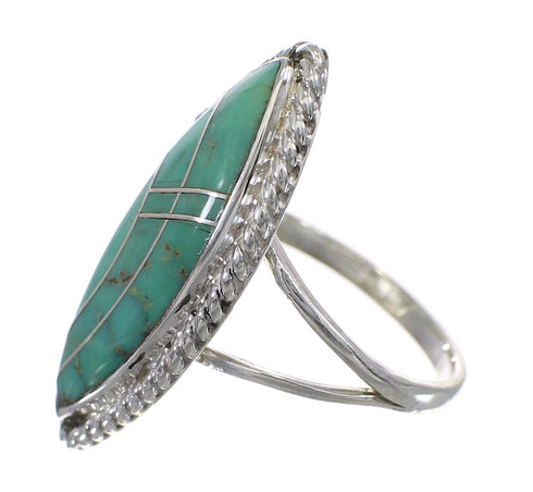 Turquoise Sterling Silver Southwest Ring Size 6-1/2 AX88606